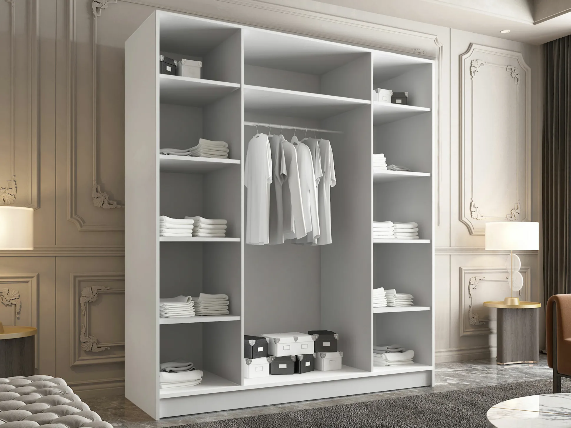 Garderobeskab Closico Navor II (Kashmir + Sort)