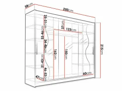 Garderobeskab Closico Ordo III (Sort)