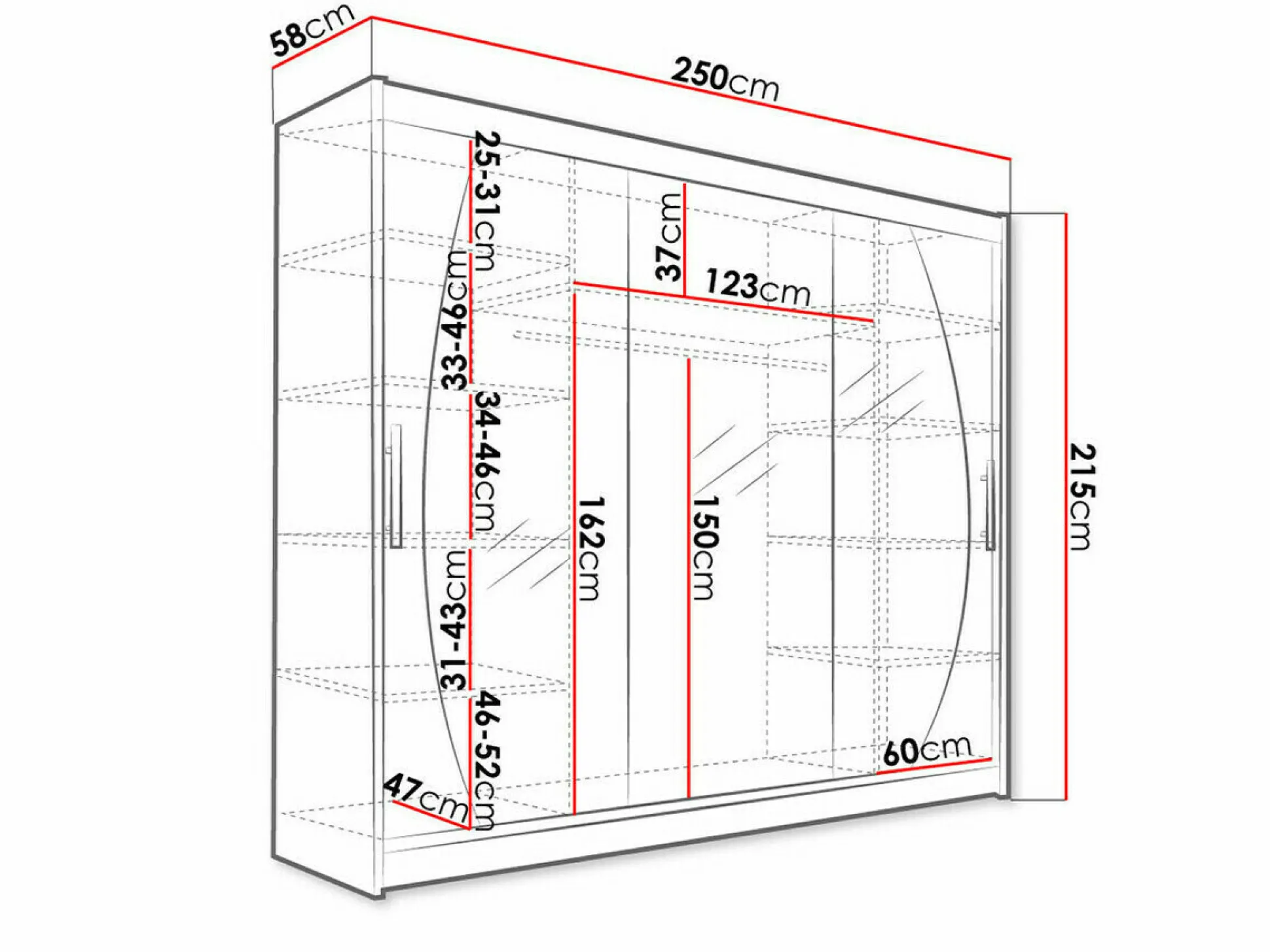Garderobeskab Closico Ordo V (Hvid)