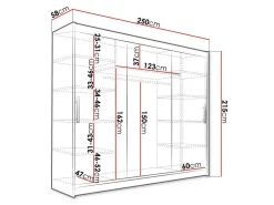 Garderobeskab Closico Ordo II (Sort)