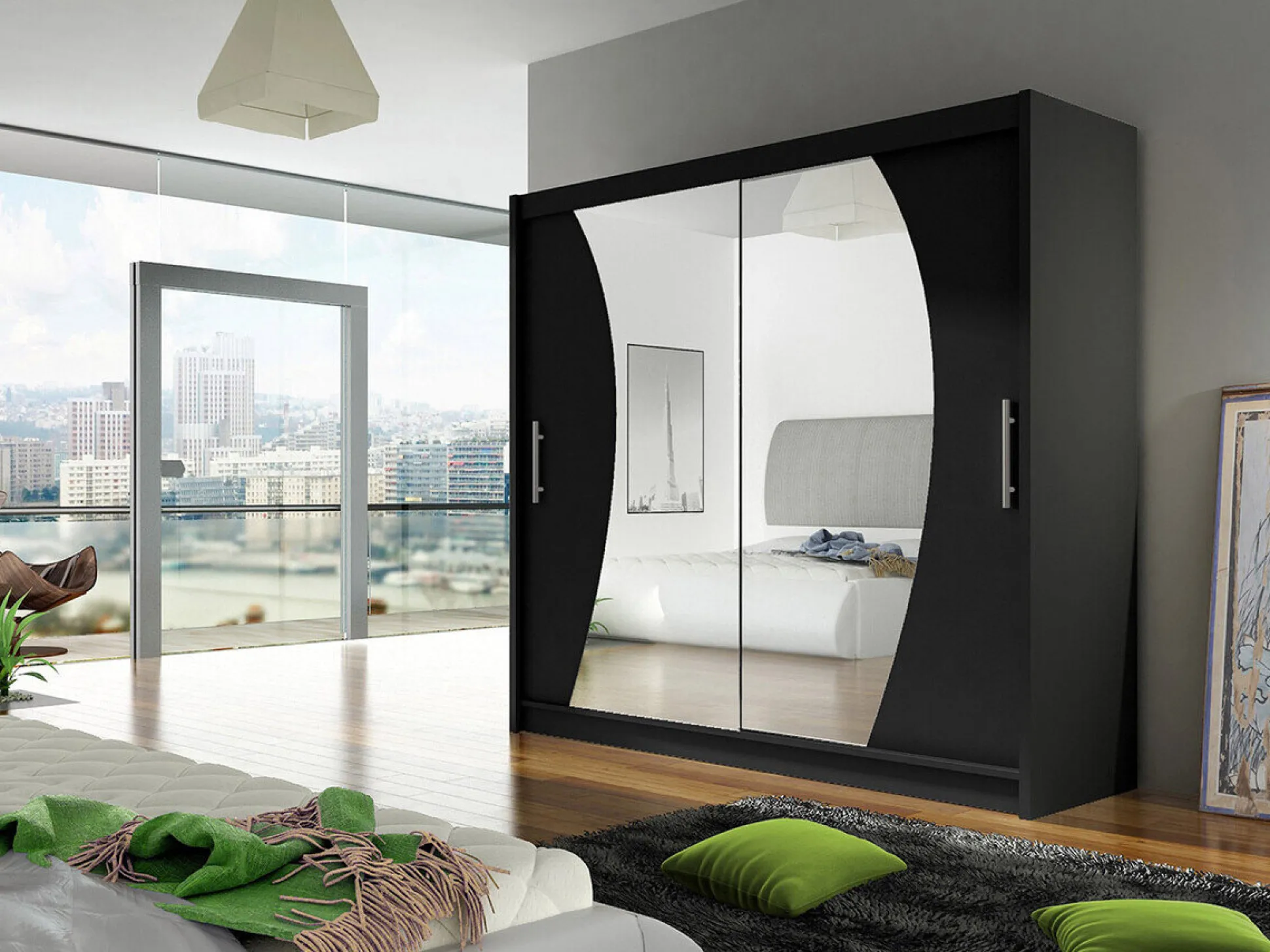 Garderobeskab Closico Pallor IX (Sort)