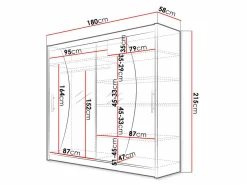 Garderobeskab Closico Pallor IX (Sort)