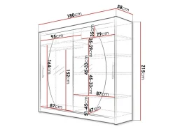 Garderobeskab Closico Pallor IV (Hvid)