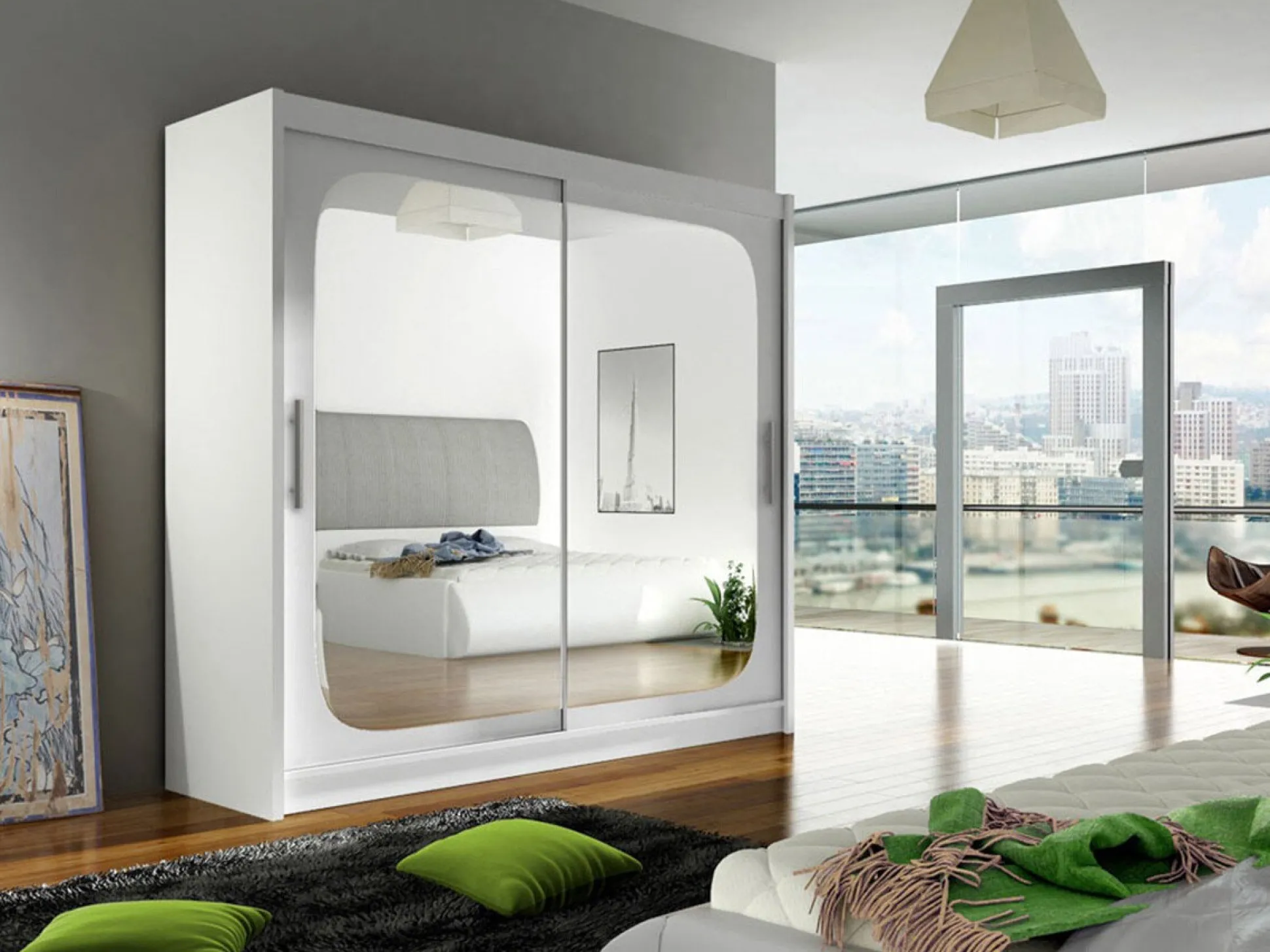 Garderobeskab Closico Pallor VIII (Hvid)