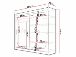 Garderobeskab Closico Pallor VIII (Hvid)