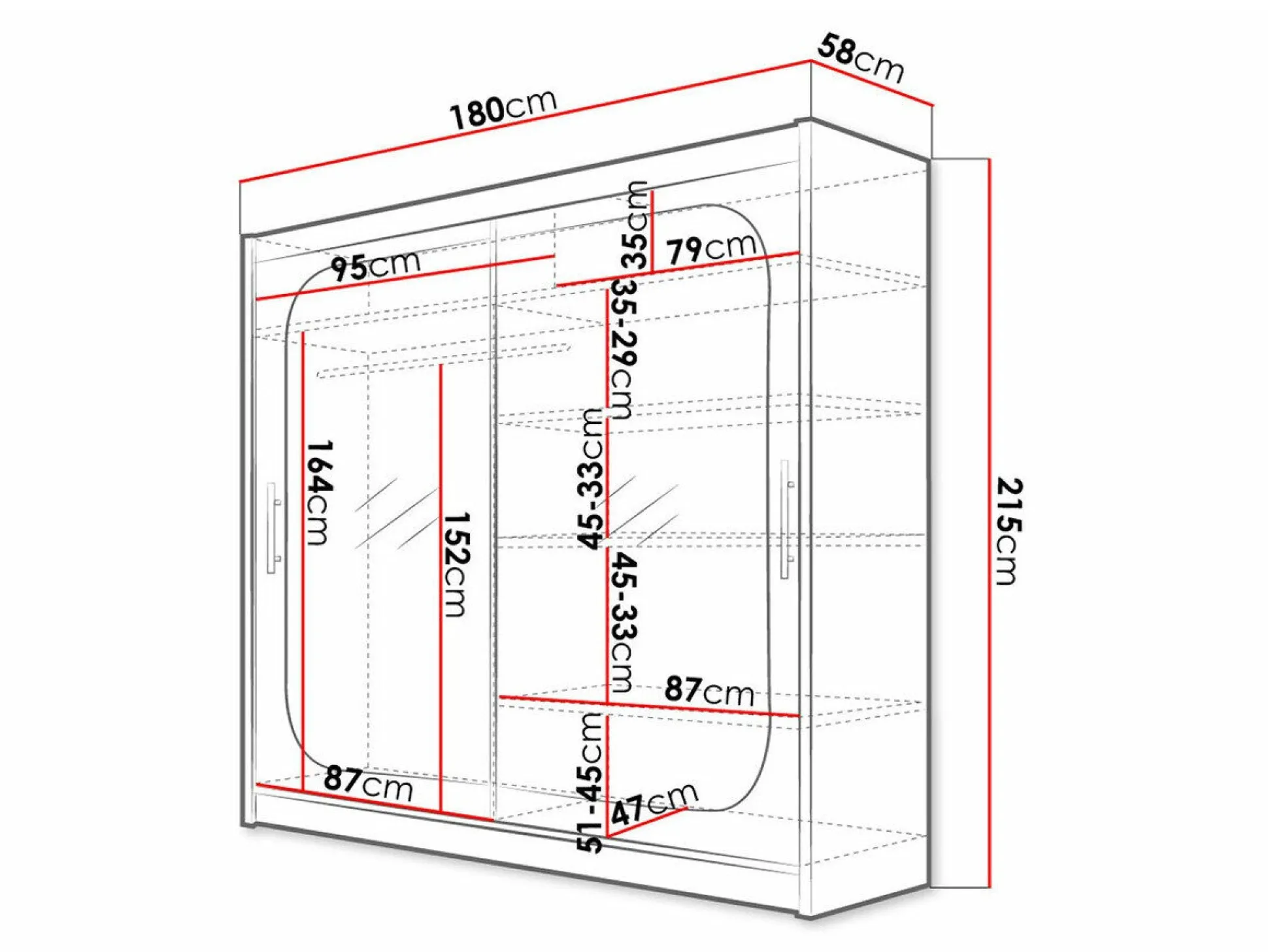 Garderobeskab Closico Pallor VIII (Hvid)