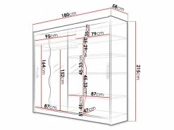 Garderobeskab Closico Pallor X (Sort)