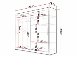 Garderobeskab Closico Pallor VI (Hvid)