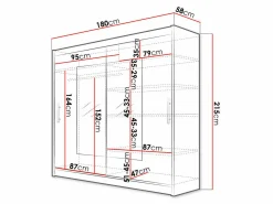 Garderobeskab Closico Pallor VII (Sort)