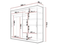 Garderobeskab Closico Pallor I (Sort)