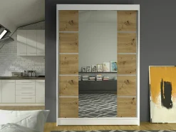 Garderobeskab Closico Salvor V (Hvid + Artisan eg)