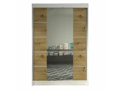 Garderobeskab Closico Salvor V (Hvid + Artisan eg)