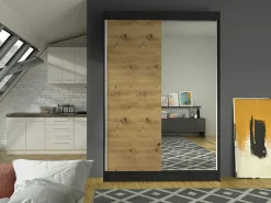 Garderobeskab Closico Salvor I (Sort + Artisan eg)