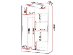 Garderobeskab Closico Salvor I (Sort + Artisan eg)