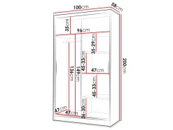 Garderobeskab Closico Structor VII (Sonoma eg)