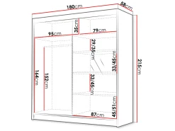 Garderobeskab Closico Vallor III (Kashmir)