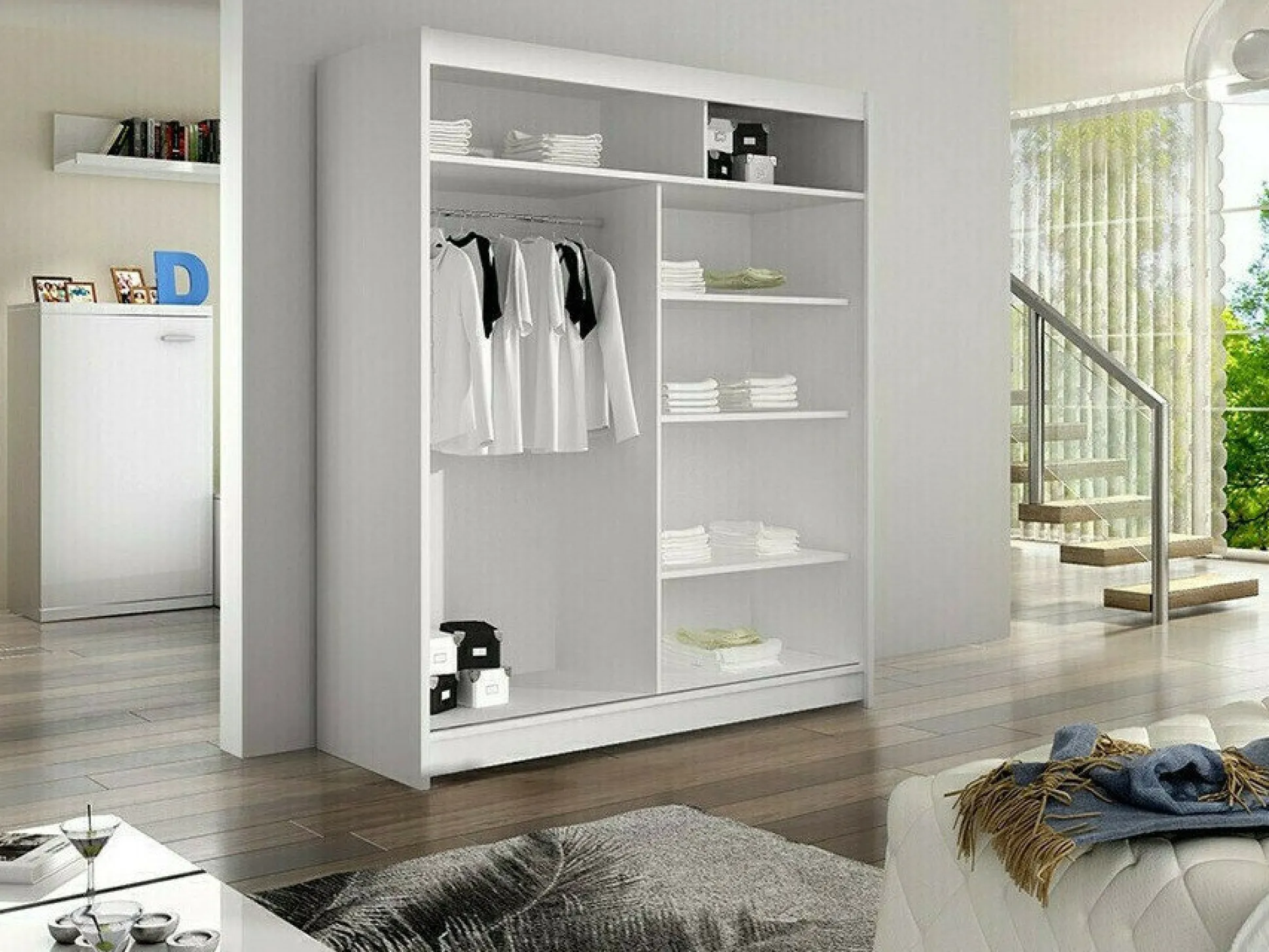 Garderobeskab Closico Vastor II (Sort + Artisan eg)