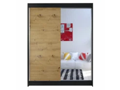 Garderobeskab Closico Vastor I (Sort + Artisan eg)