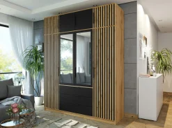 Garderobeskab Collis II (Wotan eg + Sort)