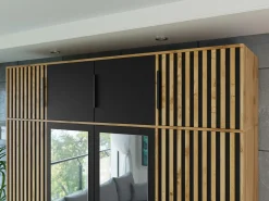 Garderobeskab Collis II (Wotan eg + Sort)