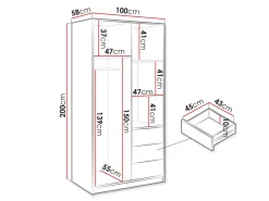 Garderobeskab Collis III (Wotan eg)