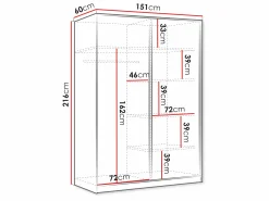 Garderobeskab Comfivo Papilio III (Hvid)