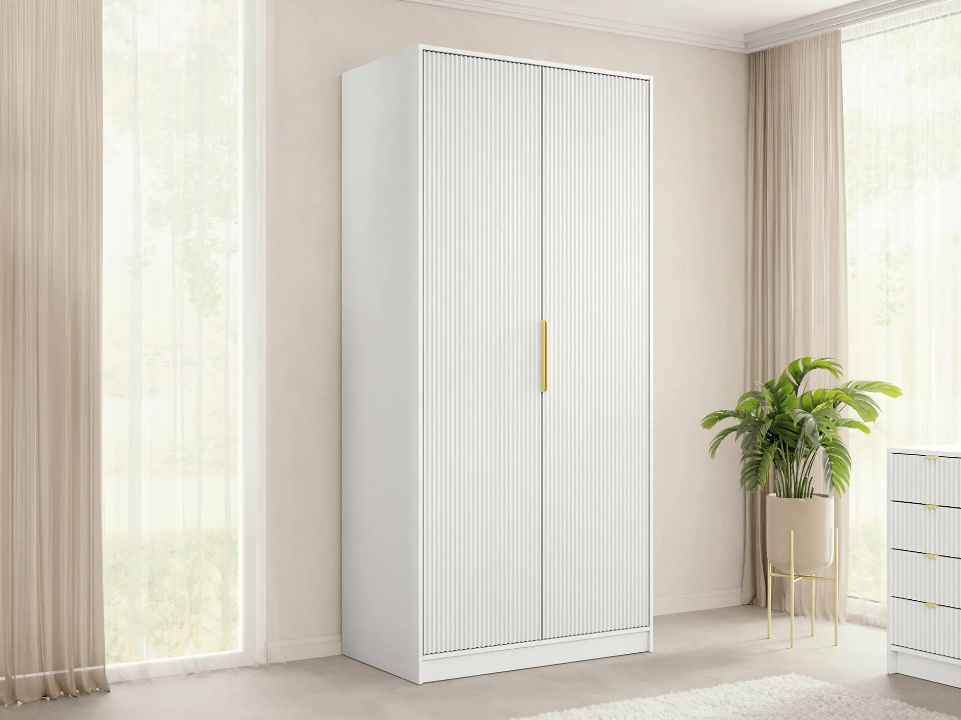 Garderobeskab Comfivo Papilio II (Hvid)