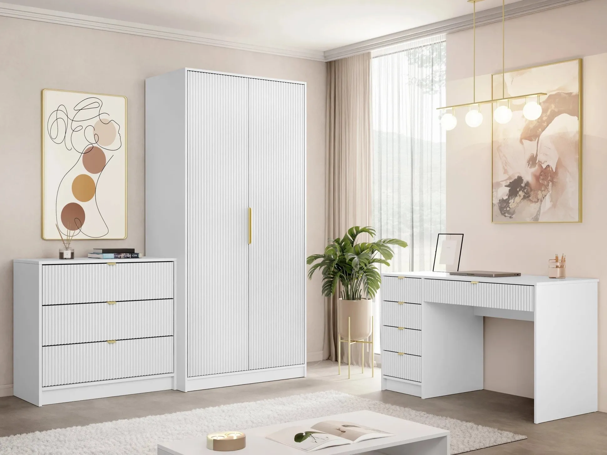 Garderobeskab Comfivo Papilio II (Hvid)