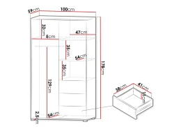 Garderobeskab Comfivo Tutela (Hvid)