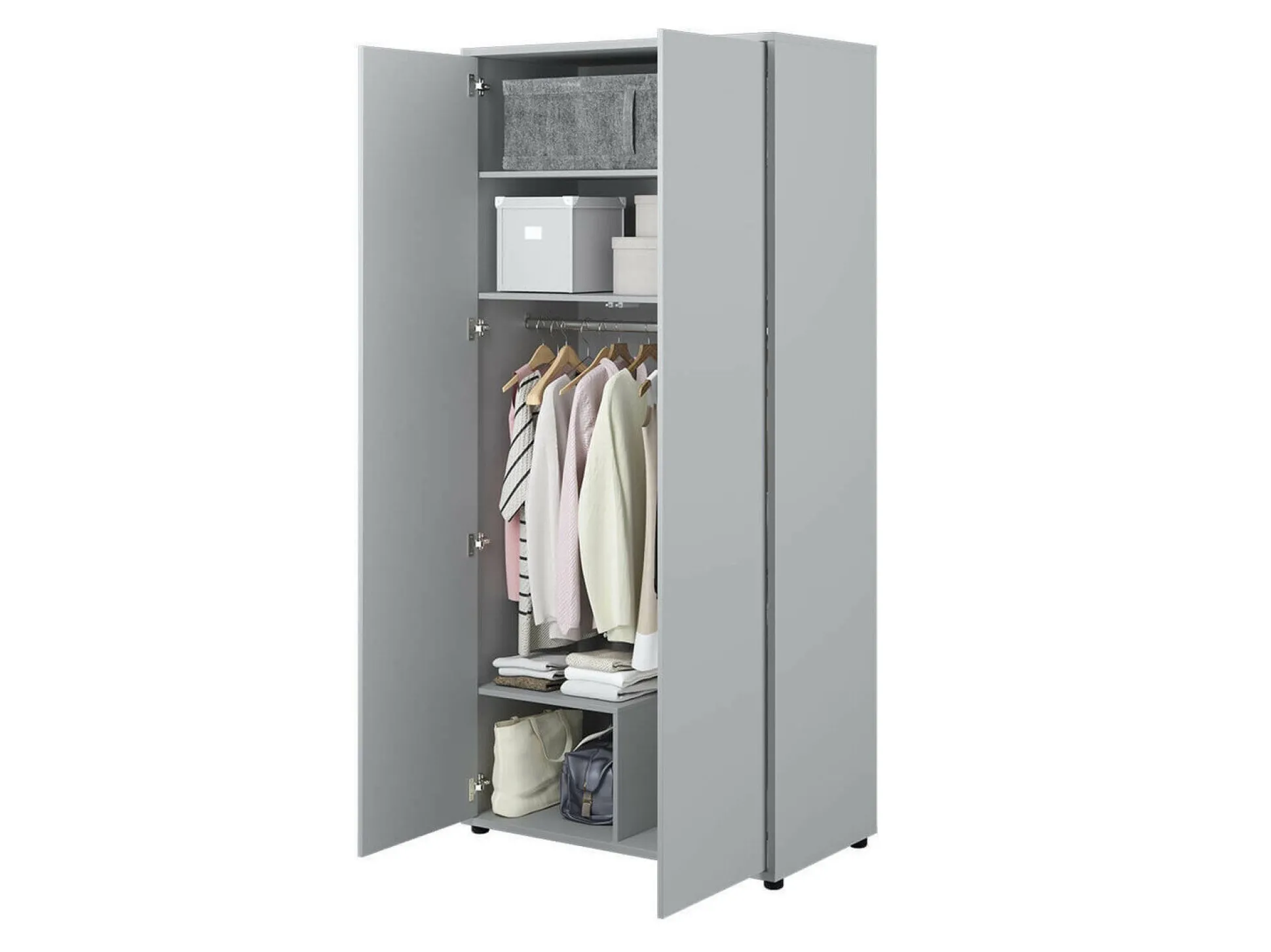 Garderobeskab Concept Pro Lenart Levfere 155 (Grå)
