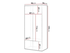 Garderobeskab Dicto (Hvid)