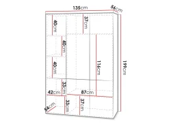 Garderobeskab Dicto I (Hvid)