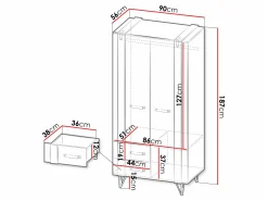 Garderobeskab Domdele 100