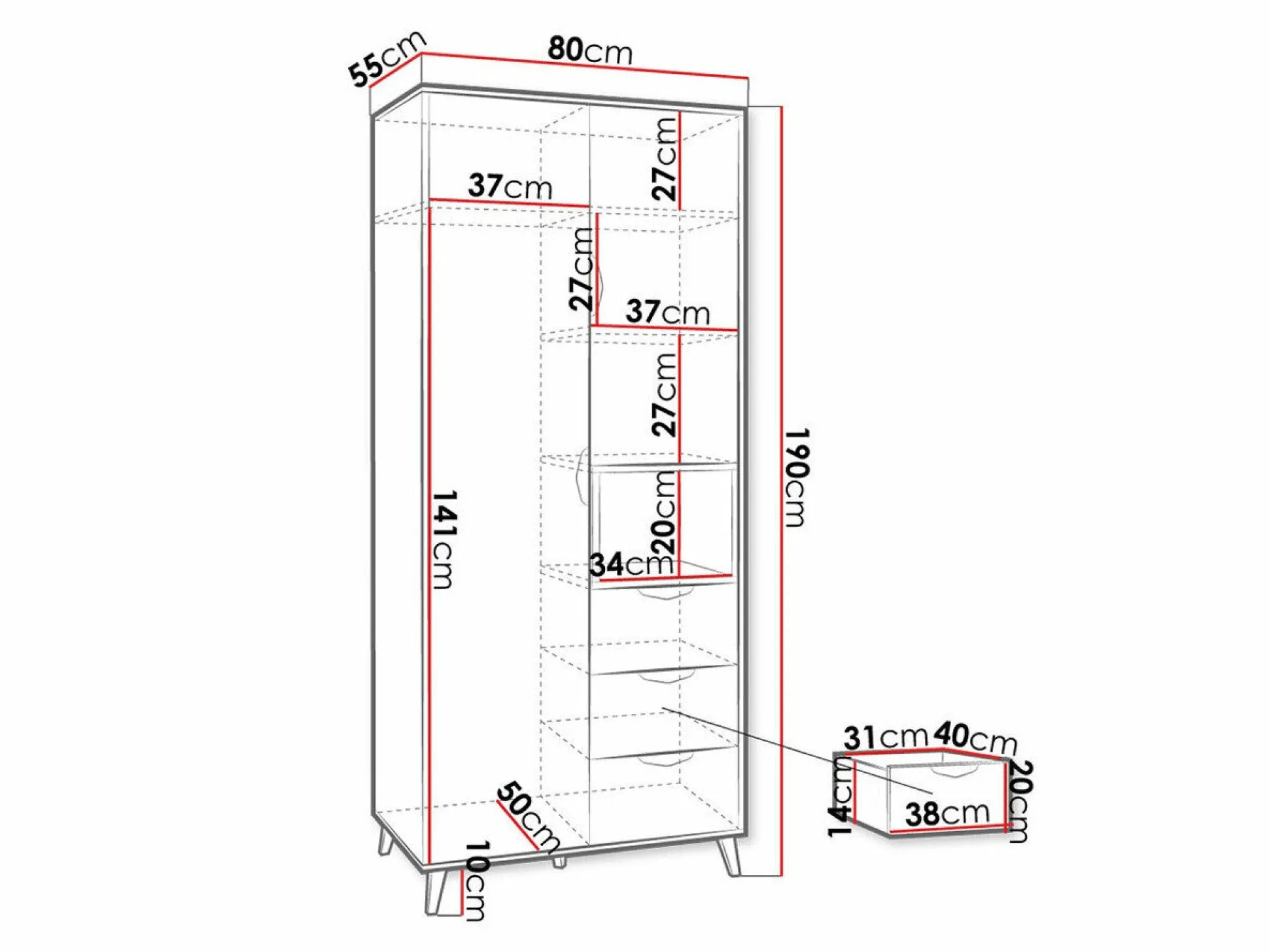 Garderobeskab Domvera 101