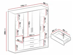 Garderobeskab Dortivu (Hvid)