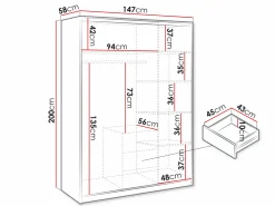 Garderobeskab Dortivu IV (Wellington eg)
