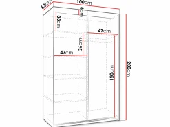 Garderobeskab Dover 102 (Hvid)