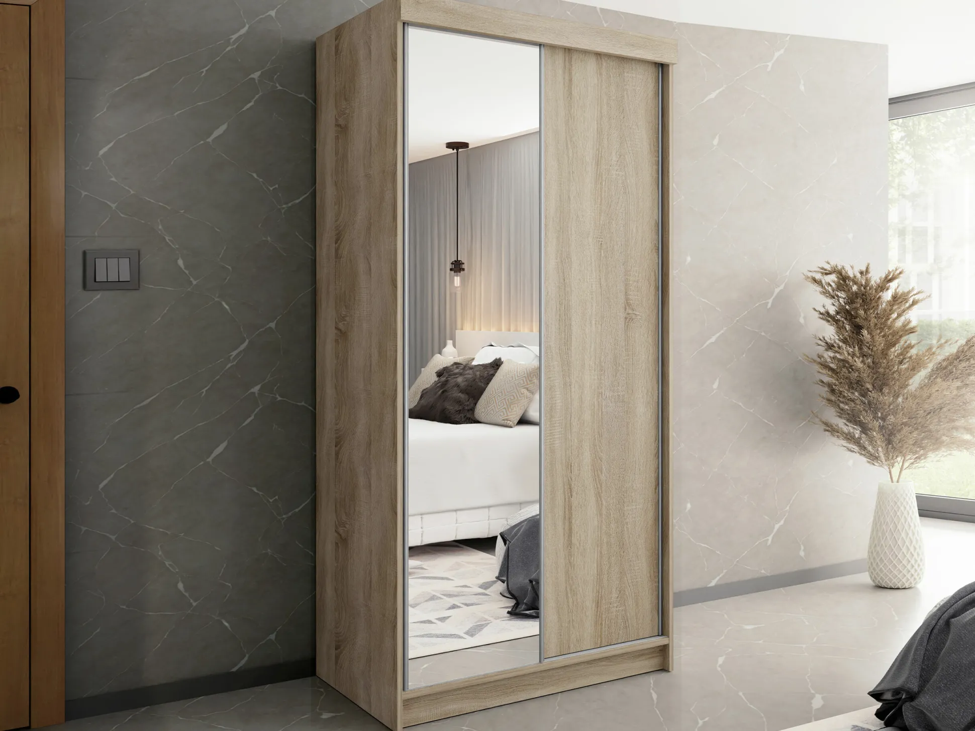 Garderobeskab Dover 103 (Sonoma eg)