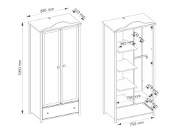 Garderobeskab Elblive 130