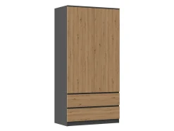 Garderobeskab Elbvelu 116 (Antracit + Artisan eg)