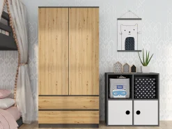 Garderobeskab Elbvelu 116 (Antracit + Artisan eg)