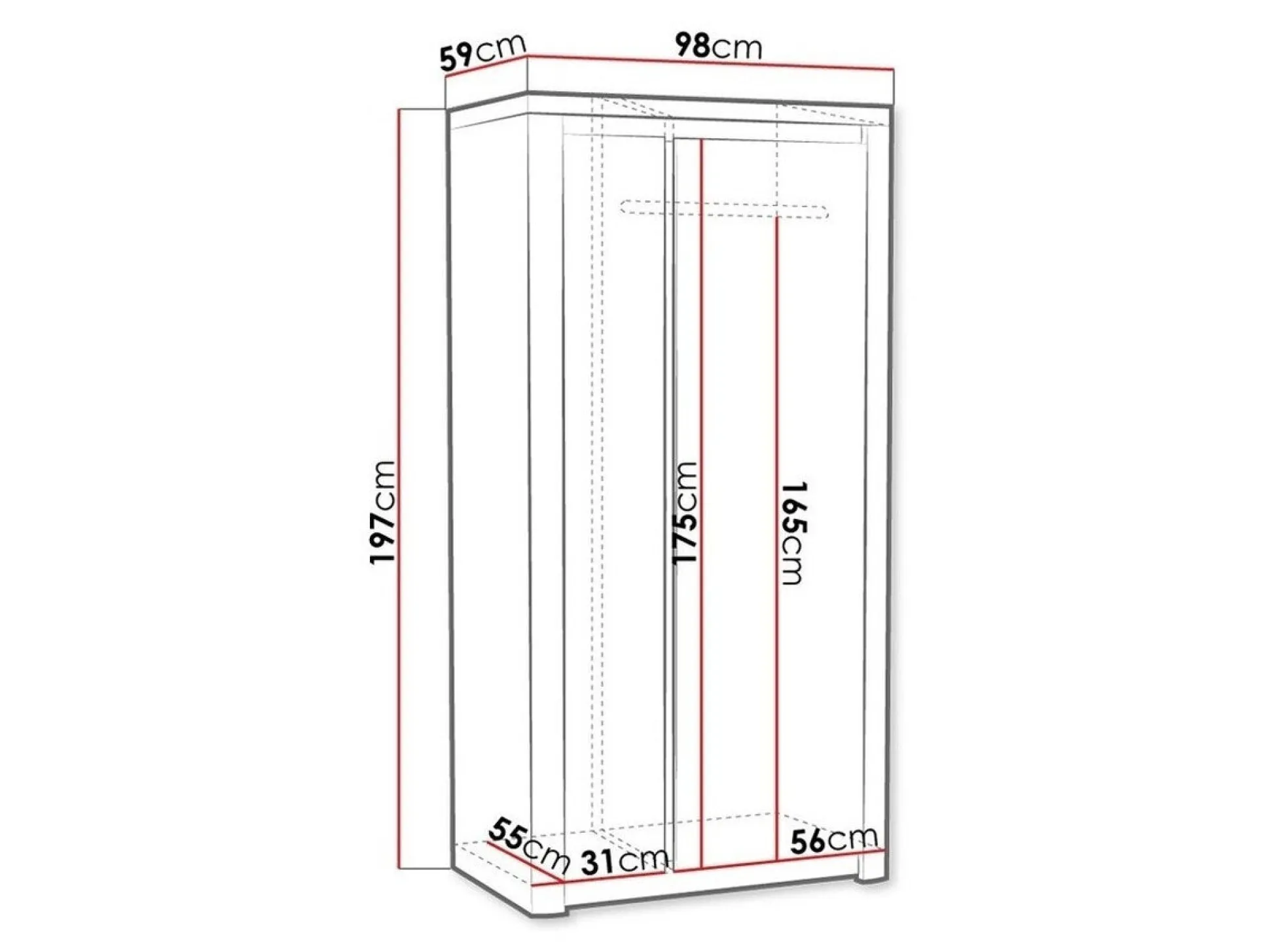 Garderobeskab Etrmona 100