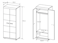 Garderobeskab Evarleve 108