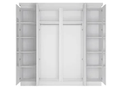 Garderobeskab Feldeli 116 (Hvid + Glansfuld hvid)