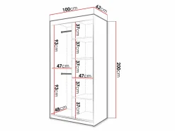 Garderobeskab Ferfere 100 (Hvid)