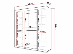 Garderobeskab Ferfere 101 (Sort)