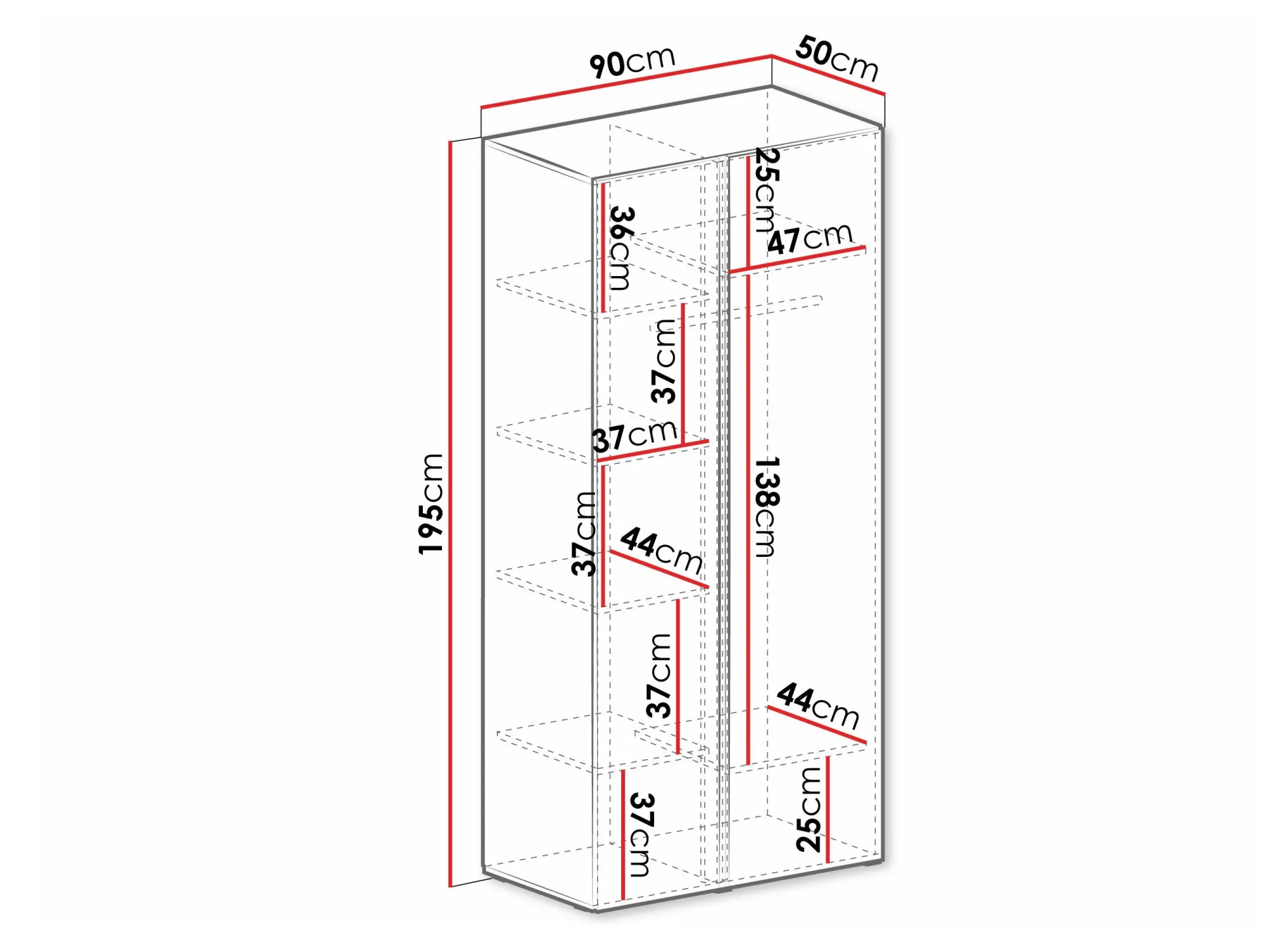 Garderobeskab Fiosono 102 (Eukalyptus + Egetræ)