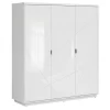 Garderobeskab Fivale 116 (Glansfuld hvid + Hvid)