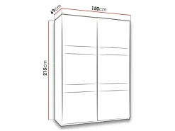 Garderobeskab Fivelbo 109 (Kloster eg + Blank sort)