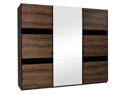 Garderobeskab Fivelbo 110 (Kloster eg + Blank sort)